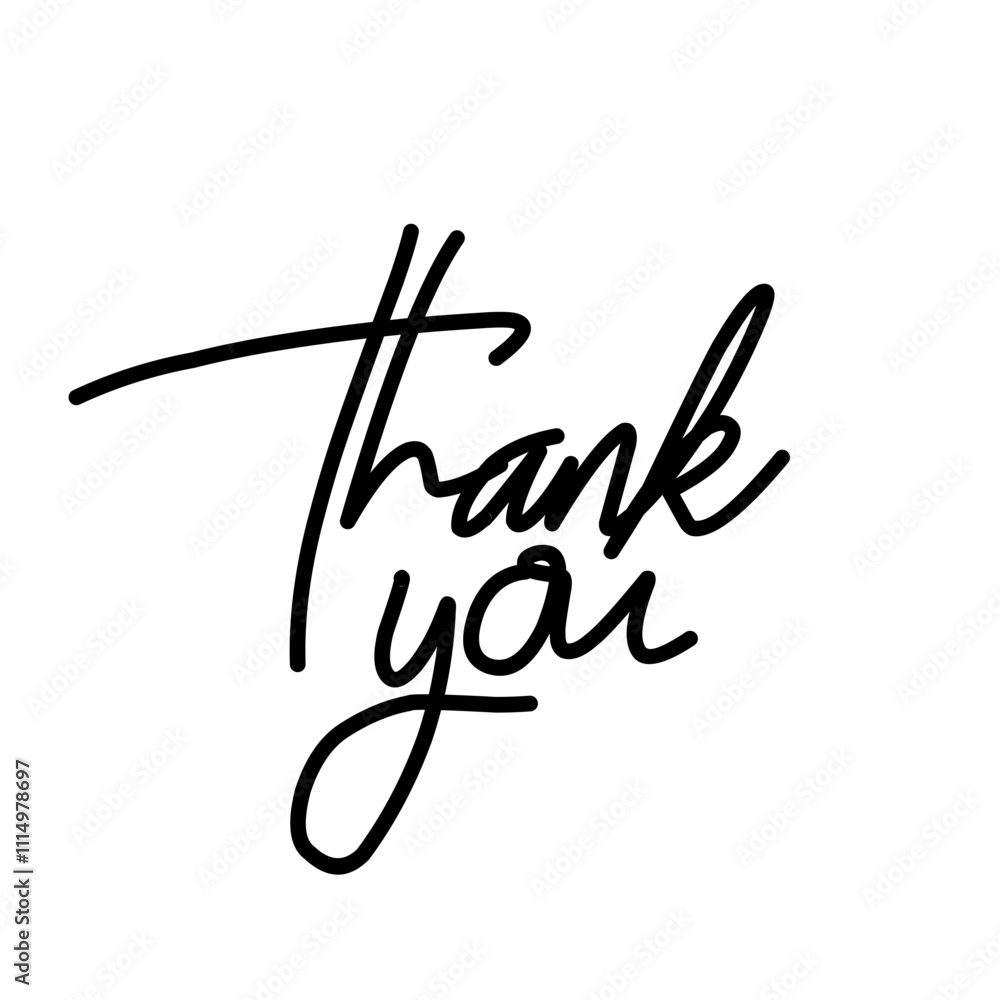 Obraz premium Thank You calligraphy Vector illustration