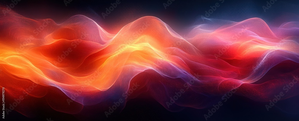 Fototapeta premium Abstract Background with Grainy Texture in Dark Dynamic Design with Glowing Orange and White Gradient Circular Elements