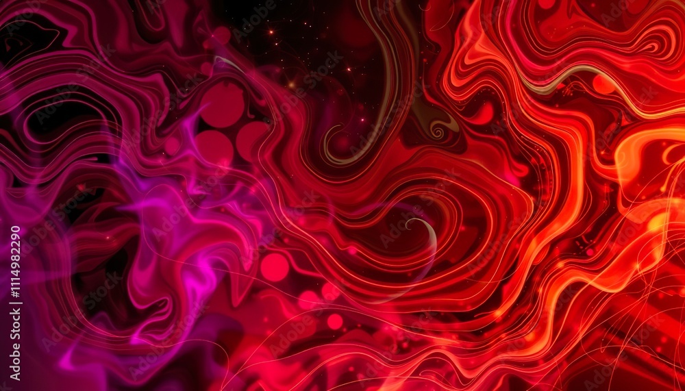 Abstract Red and Purple Swirling Fluid Art Design Abstract Red and Purple Swirling Fluid Art Design