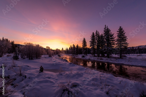 sunrise in the mountains