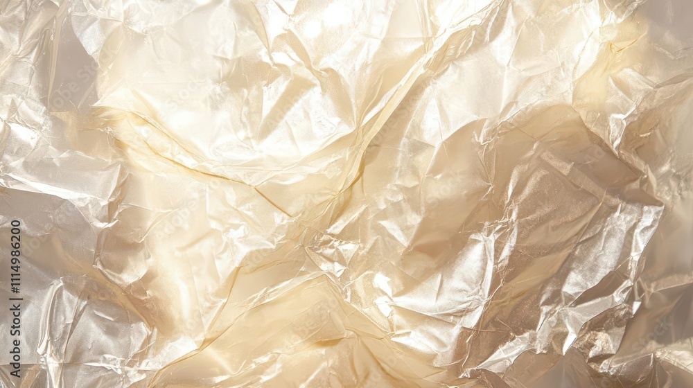 crumpled, translucent plastic wrap with glimmering reflections and subtle color variations, creating an artistic overlay effect ideal for album covers crumpled, translucent plastic wrap with glimmering reflections and subtle color variations, creating an artistic overlay effect ideal for album covers