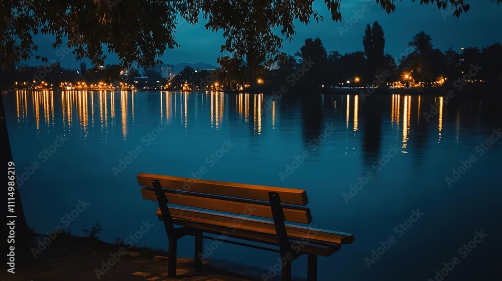 Naklejka premium lake in the morning