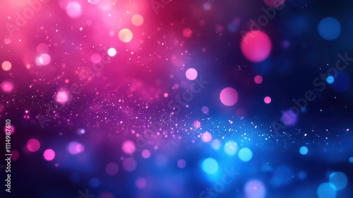 defocused abstract background featuring soft textures of blue, pink, and red radiance, creating a serene atmosphere with glowing neon effects against a dark void