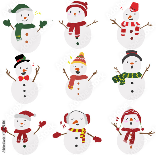 set of snowman