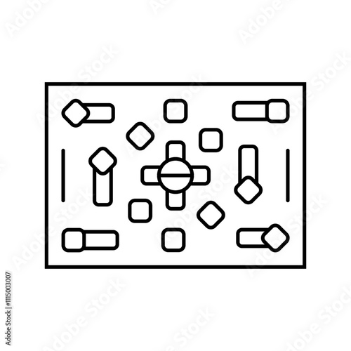 field paintball game line icon vector. field paintball game sign. isolated contour symbol black illustration