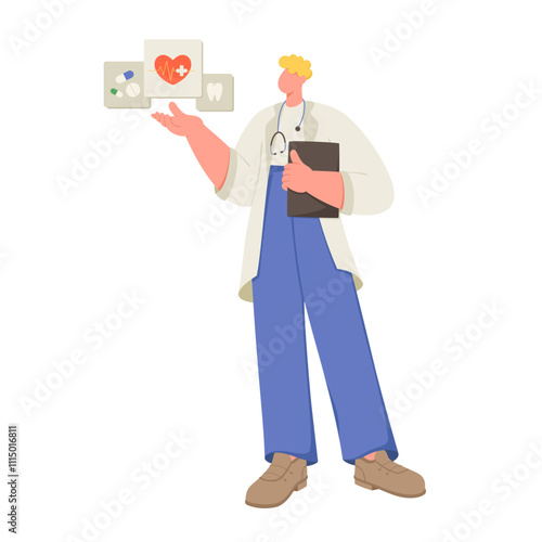 Doctor doing a health check-up