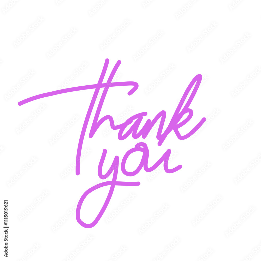 Thank You Hand Writing Colorful Thank You Hand Writing Colorful