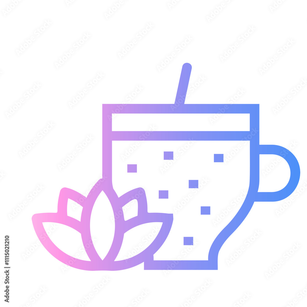 Obraz premium tea Line Gradient Icon