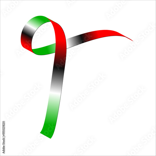 red white green black flag color gradient ribbon vector eps