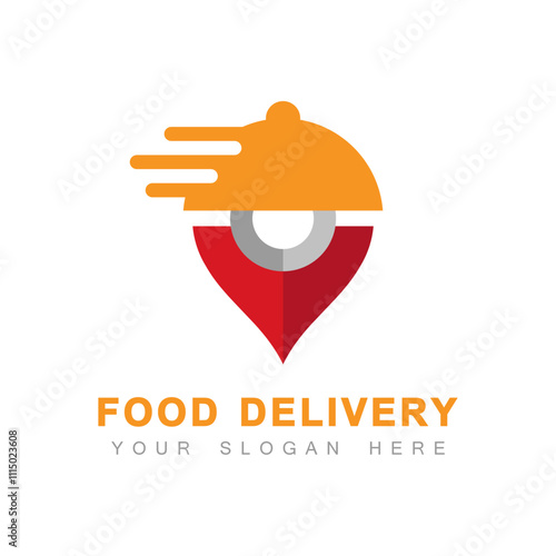 Food delivery logo design template