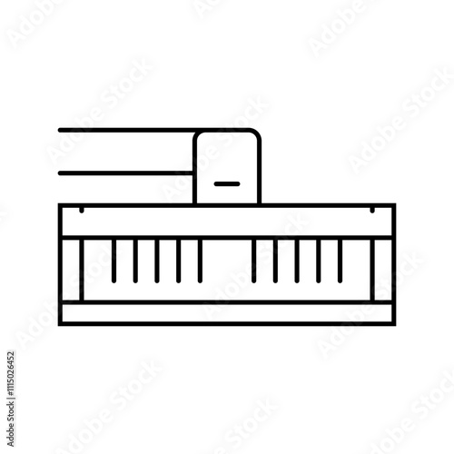 range hood restaurant equipment line icon vector. range hood restaurant equipment sign. isolated contour symbol black illustration