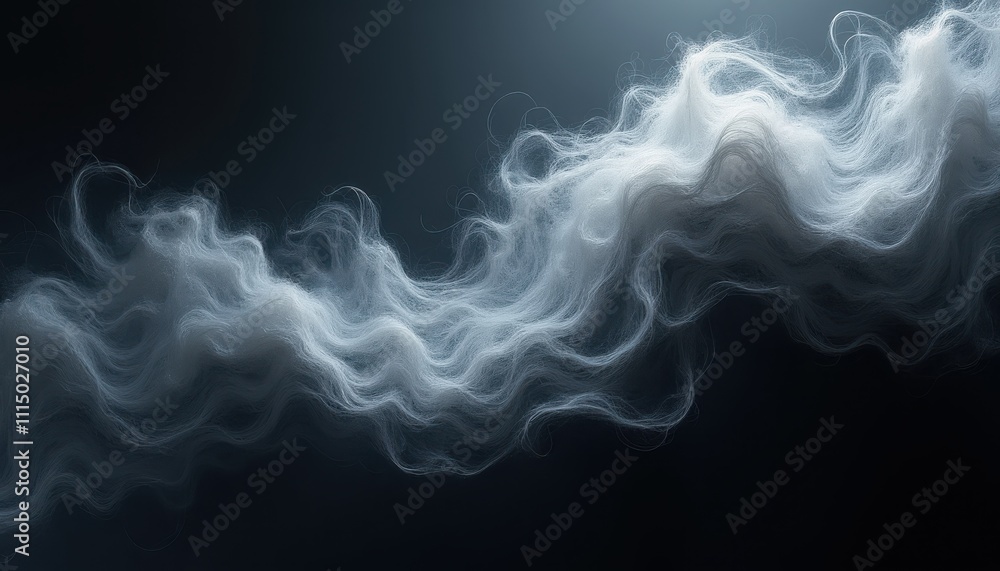 Obraz premium An abstract design featuring swirling patterns in contrasting light and dark tones. The lighter swirls can have a silver or white hue, while the darker ones can have deep shades of black or navy, crea