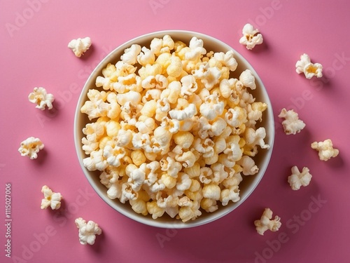 Popcorn on a blank background