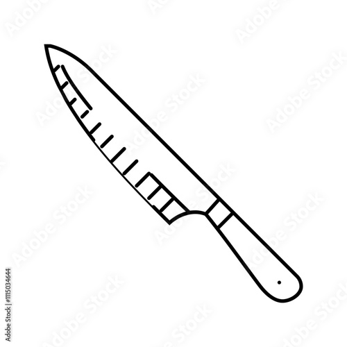 chef knives restaurant equipment line icon vector. chef knives restaurant equipment sign. isolated contour symbol black illustration