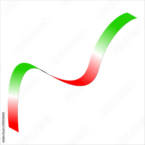 green red white flag color gradient ribbon vector eps photo