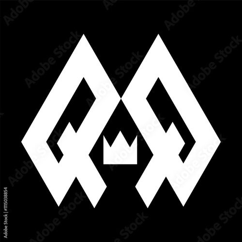 Stylish QQ Letter Logo with Clean Minimalist Design.
