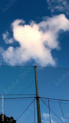 Wallpaper Mural 雲が流れる青空とグラウンドのネット　縦動画 Torontodigital.ca
