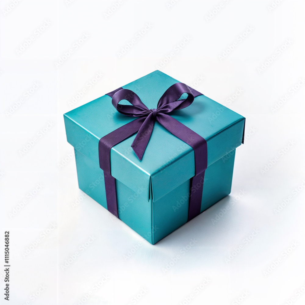 A beautifully wrapped light blue gift box with an elegant blue ribbon and bow, perfect for special occasions and celebrations A beautifully wrapped light blue gift box with an elegant blue ribbon and bow, perfect for special occasions and celebrations