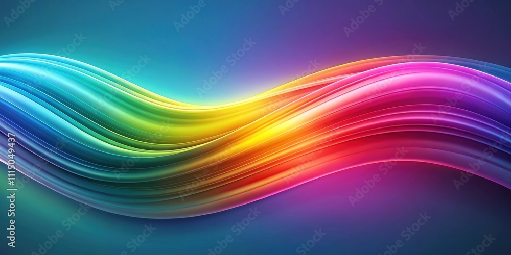 Obraz premium Abstract gradient wave background , abstract, colorful, gradient, wave, shape, background, rendering, design, wallpaper, vibrant