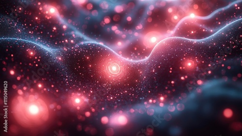 Cosmic waves of light and energy in a vibrant galaxy