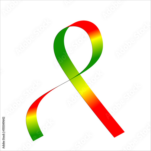 red green yellow flag color gradient ribbon vector eps