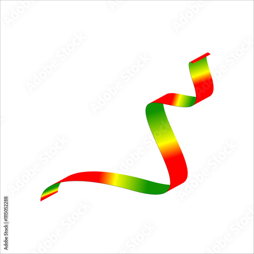 red green yellow flag color gradient ribbon vector eps