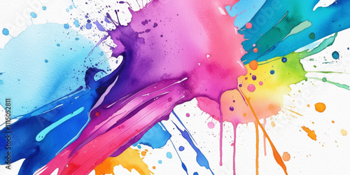 Vector  waves colorful paint splashes with Isolated design element.