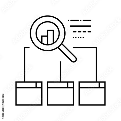 competitor analysis seo line icon vector. competitor analysis seo sign. isolated contour symbol black illustration