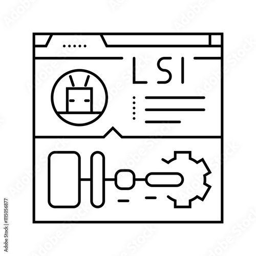 latent semantic indexing lsi seo line icon vector. latent semantic indexing lsi seo sign. isolated contour symbol black illustration