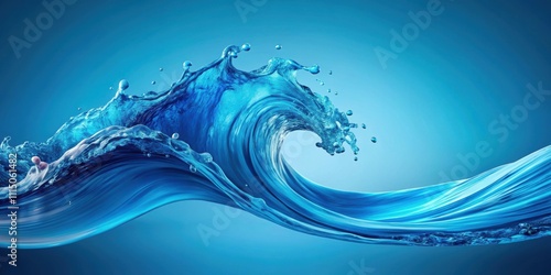 Blue wave against blue background, blue, wave, abstract, texture, curve, flowing, smooth, water, ocean, sea, motion, vibrant, gradient