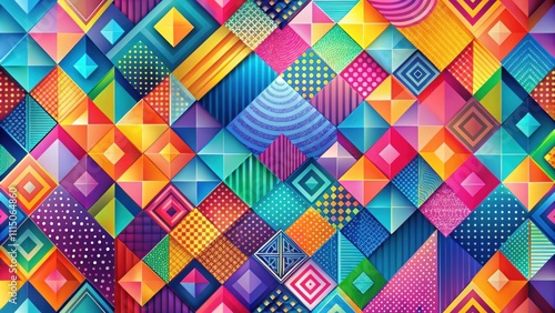 Colorful geometric background with abstract trendy patterns, geometric, abstract, colorful, graphic, trendy, background
