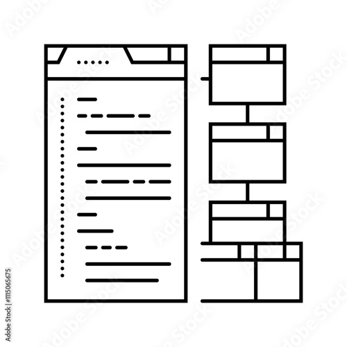 niche authority seo line icon vector. niche authority seo sign. isolated contour symbol black illustration