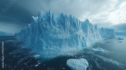 Massive ice blocks crash down from the Perito Moreno Glacier, highlighting the natural phenomenon in action