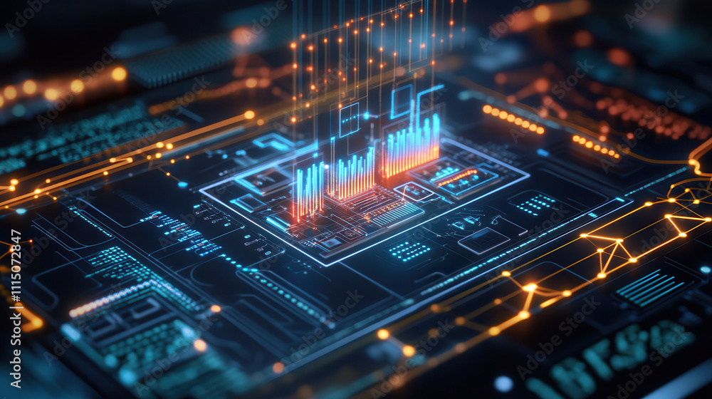 futuristic digital interface visualizing energy flow and grid connections in vibrant circuit design futuristic digital interface visualizing energy flow and grid connections in vibrant circuit design