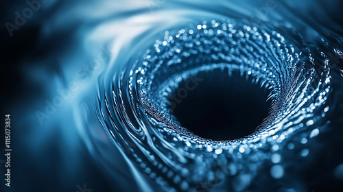 Wallpaper Mural Abstract Spiral Vortex in Deep Blue Torontodigital.ca