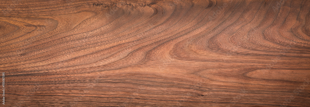 Fototapeta premium Walnut wood texture. Super long walnut planks texture background.Texture element. 