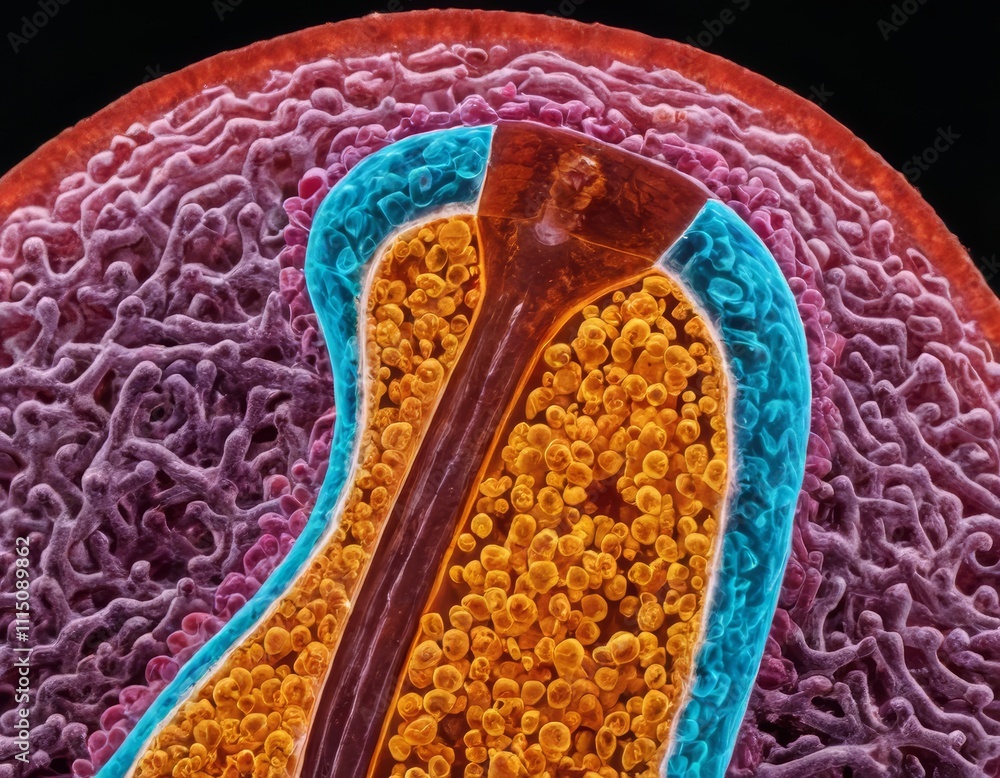 Virus Bacteria Scientific Image for Medical and Educational Projects