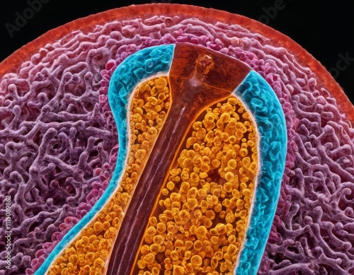 Obraz na płótnie Virus Bacteria Scientific Image for Medical and Educational Projects w salonie