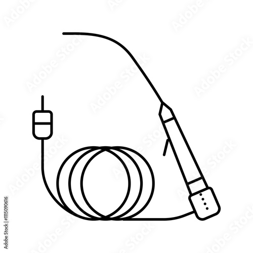 cystoscope urology line icon vector. cystoscope urology sign. isolated contour symbol black illustration