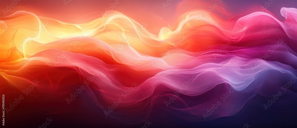 Fototapeta premium Abstract Composition Flowing Shapes Warm Colors Light Shadow Dreamlike Atmosphere