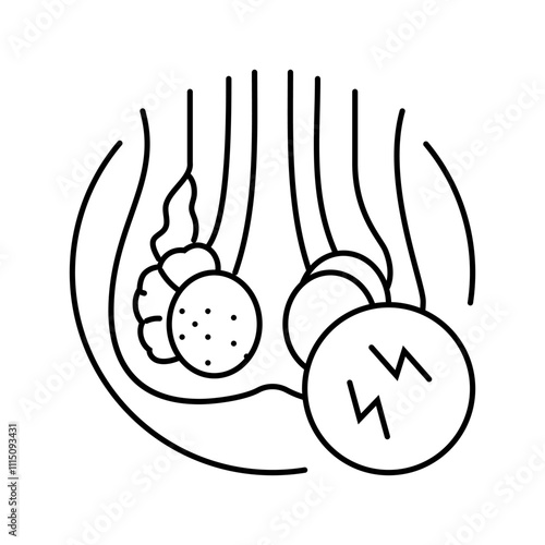 urodynamic testing urology line icon vector. urodynamic testing urology sign. isolated contour symbol black illustration