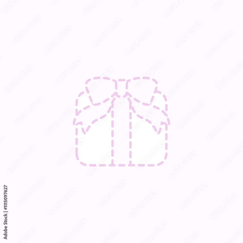 Obraz premium シンプルな波線のプレゼントアイコン♪