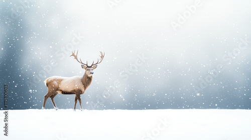 Majestic Stag in Winter Won...