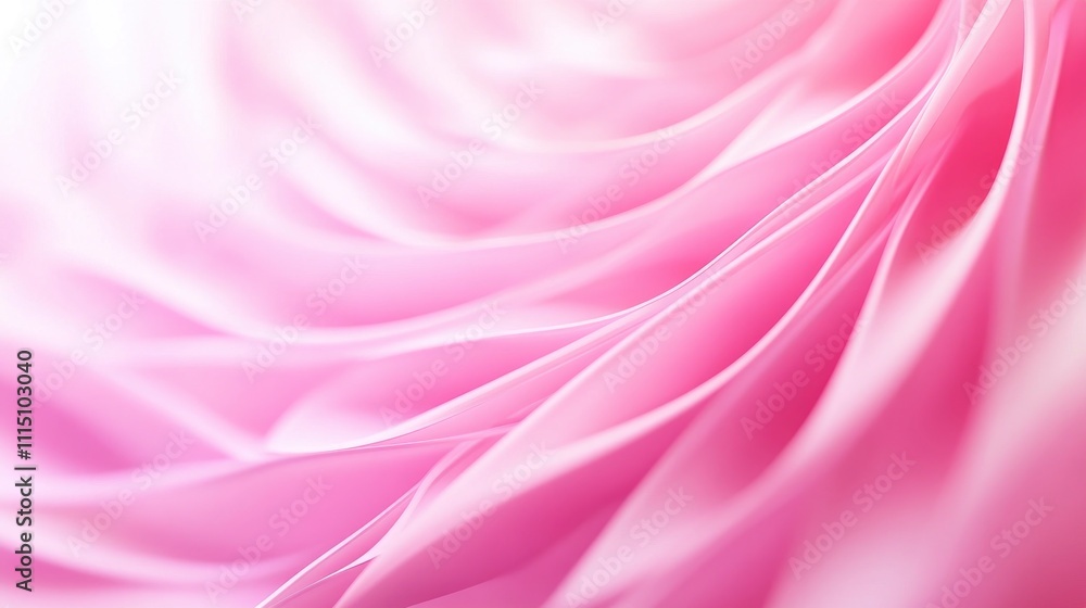Obraz premium Pink curved drape of soft fabric background