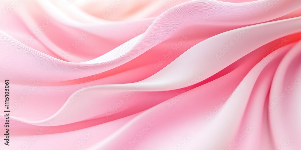 Obraz premium Pink curved drape of soft fabric background