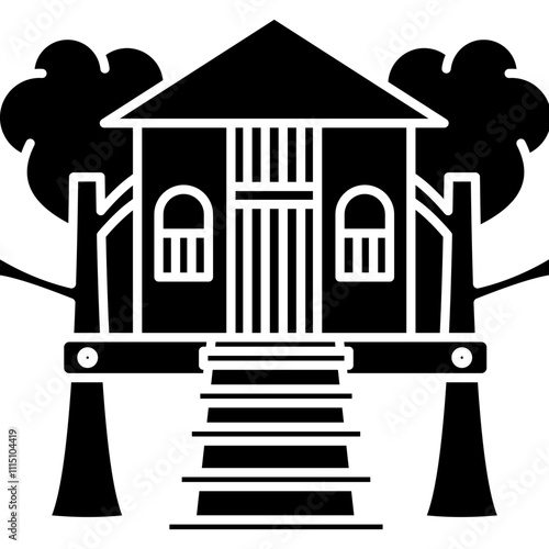 treehouse icon element for design