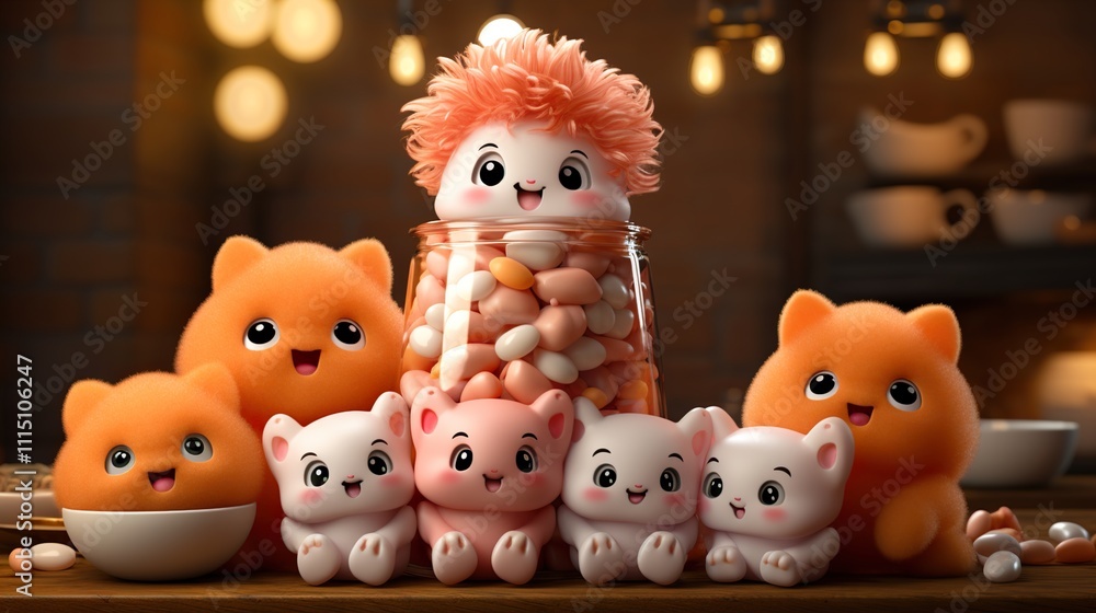 Obraz premium figurine of a pig HD 8K wallpaper Stock Photographic Image
