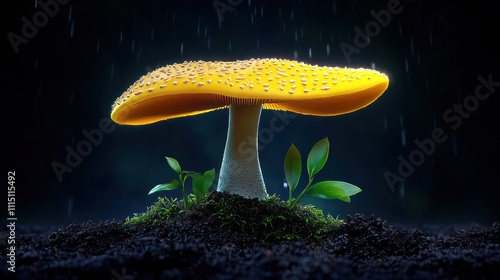 Mushroom Fungus Agaric Plant in the Wild: A Close-Up of Nature's Beauty photo