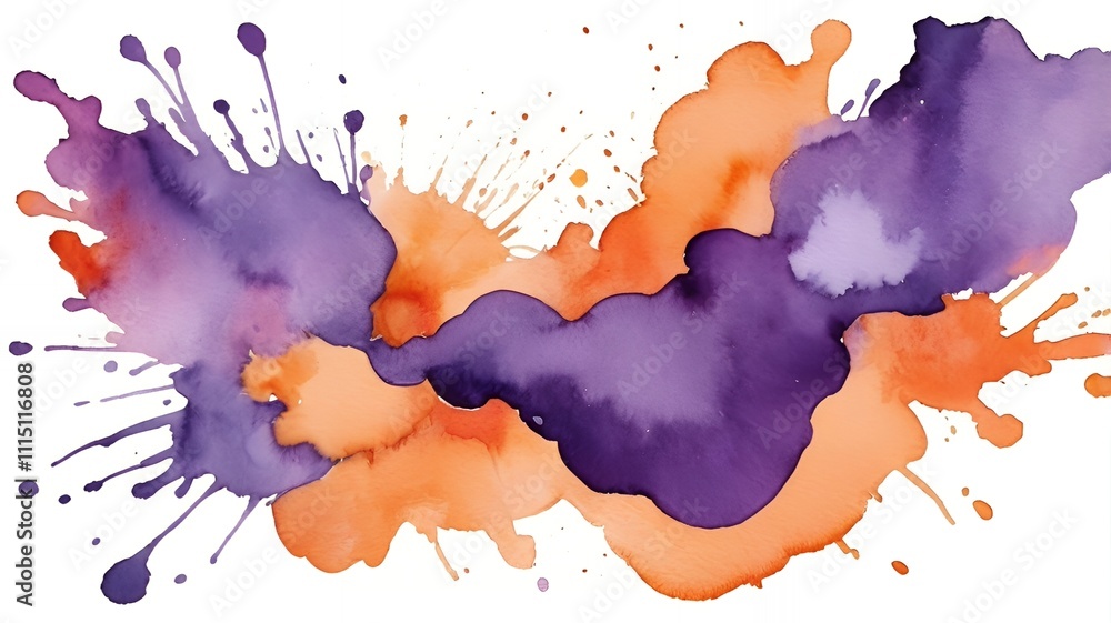 Obraz premium colorful ink splashes on white