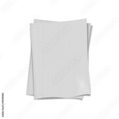 PAPER MOCKUP 9, STACK UP TWO PAPERS ON A WHITE BACKGROUND FOR BRAND IDENTITY